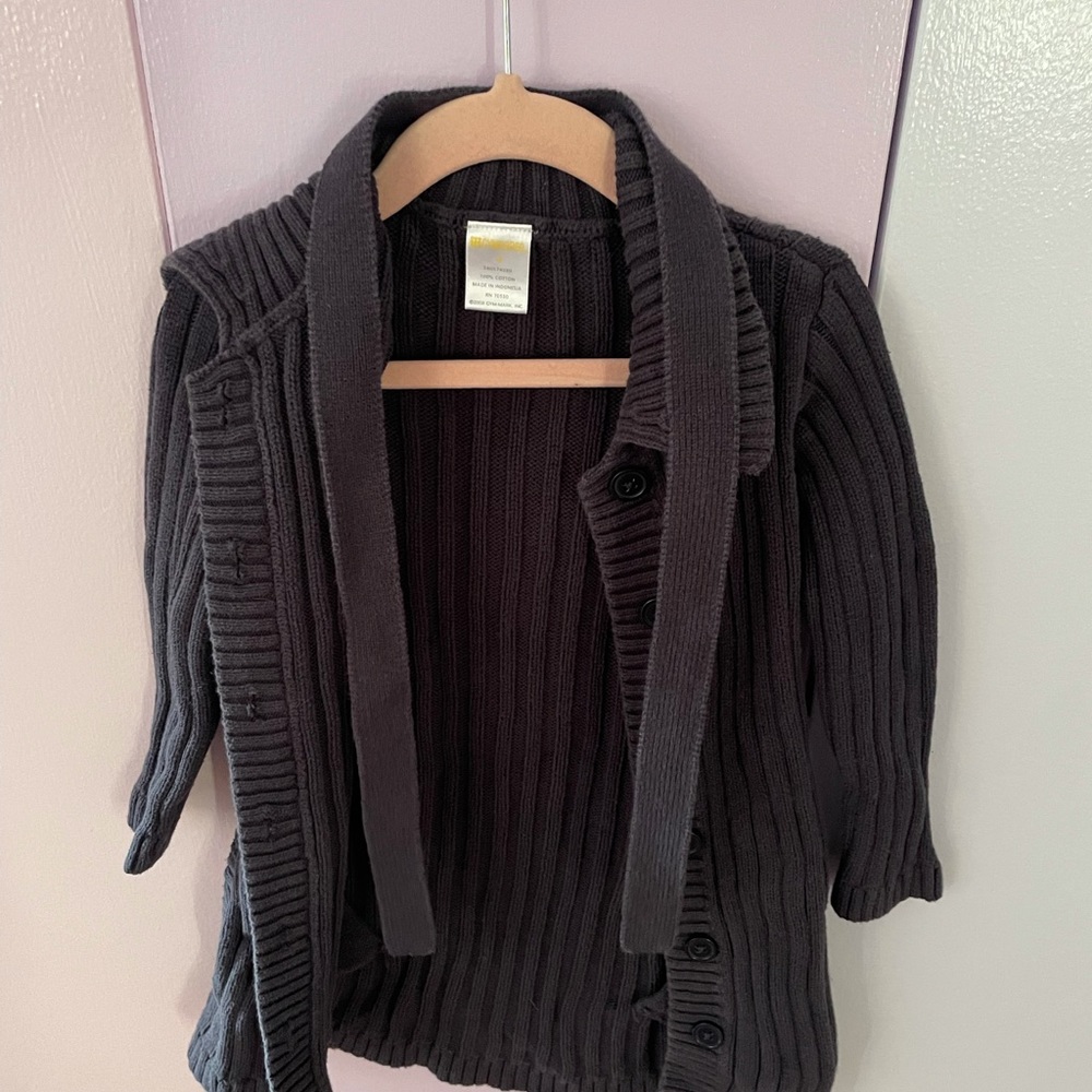 Gymboree Navy blue sweater with belt, girls size 4